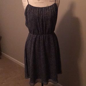 Loft navy and white printed dress